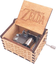 Music Box Hand Crank Musical Box Antique Engraved Carved Crafts,Play Song of Sto picture