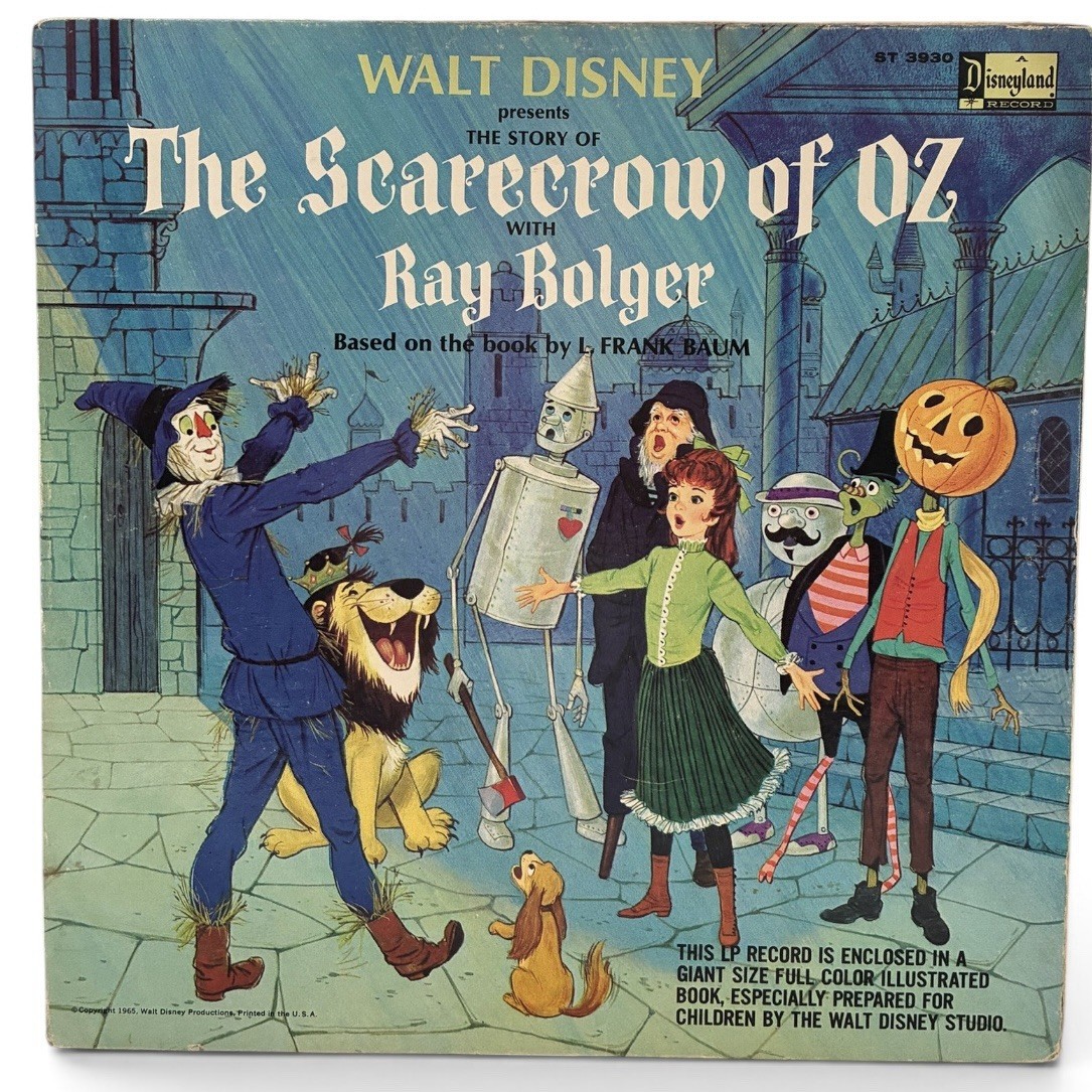 Vintage 1965 Disney The Scarecrow of Oz LP Ray Bolger Storybook ST-3930 VG+