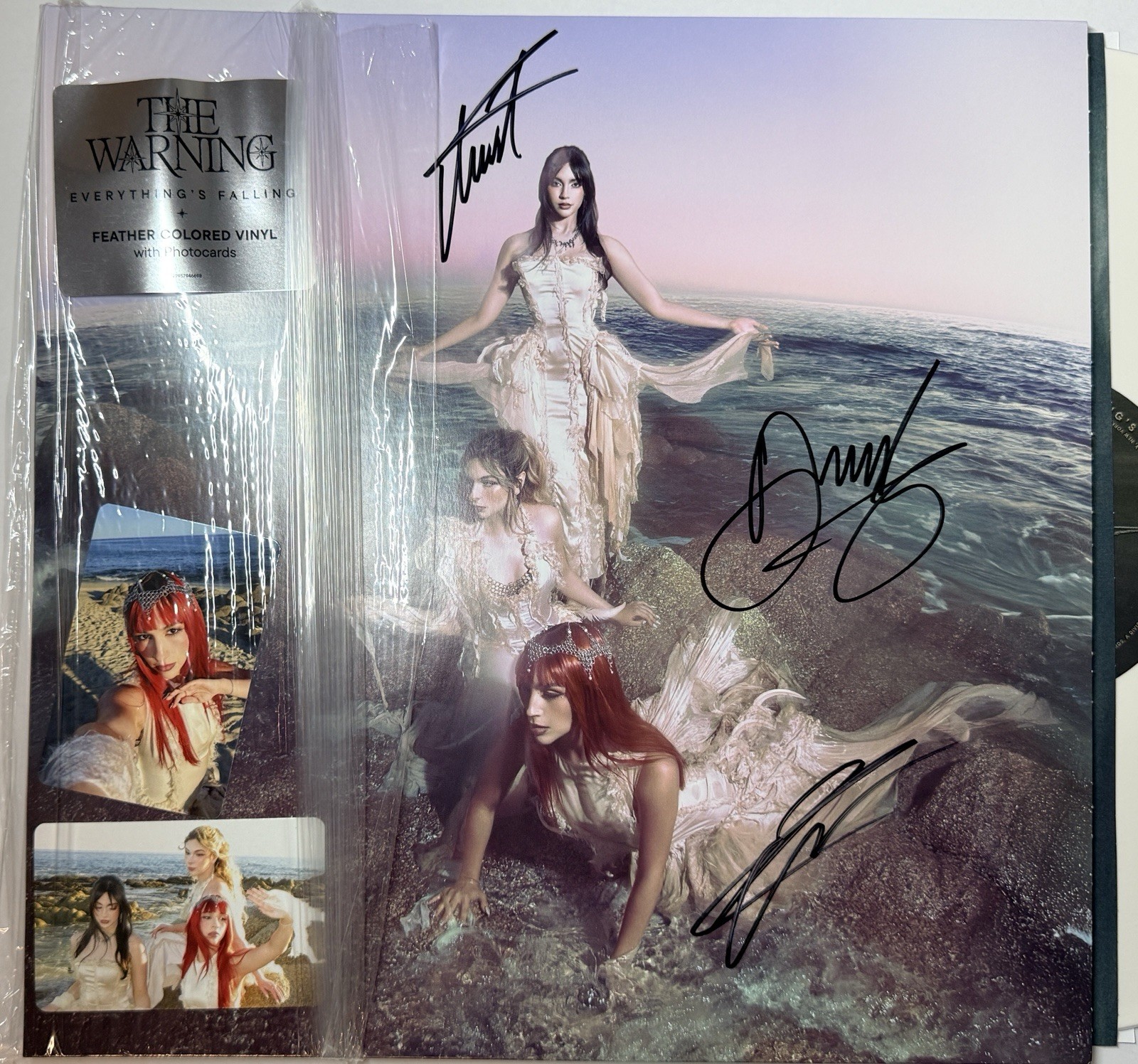 The Warning SIGNED on Cover Everything’s Falling Feather Colored Vinyl