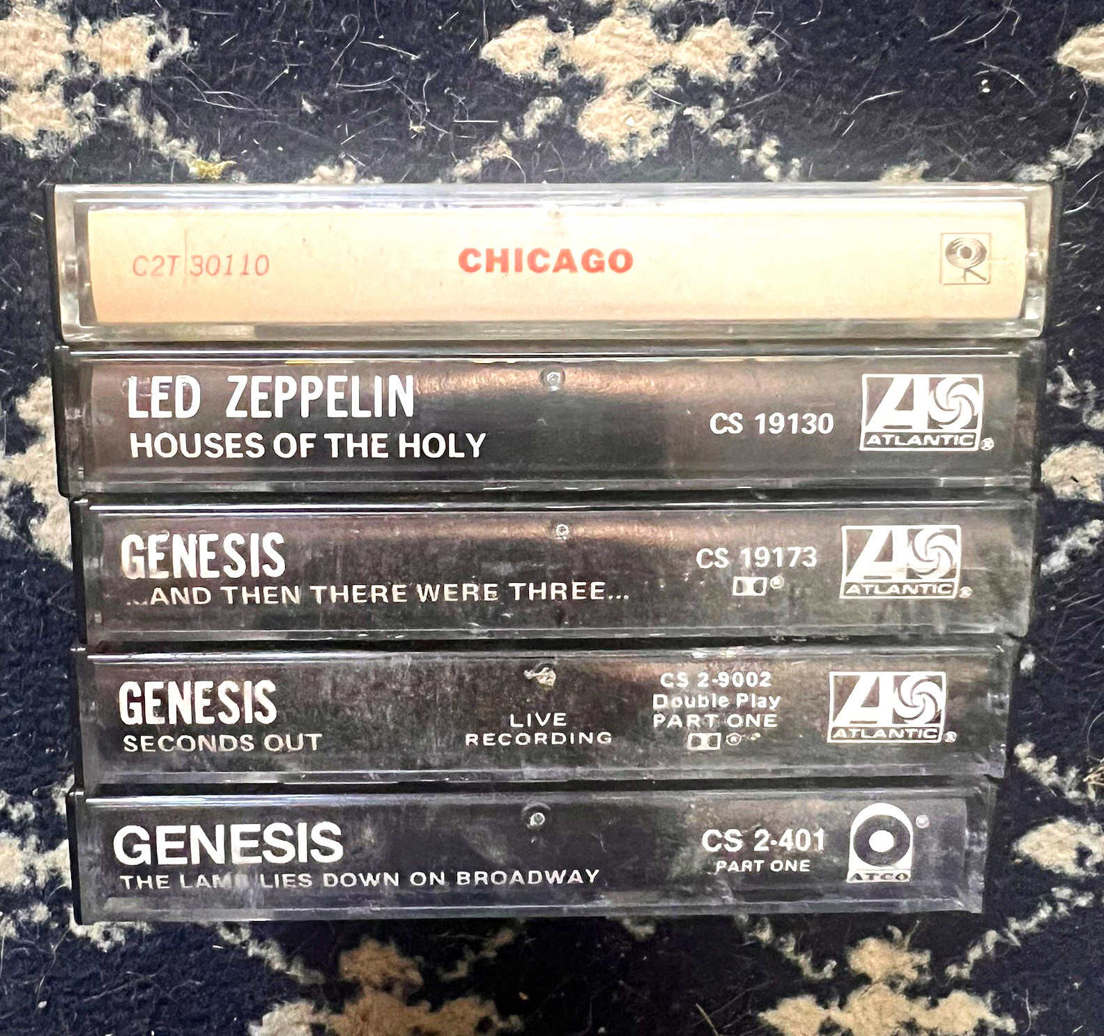 Vintage Classic Rock Cassette Tape Bundle - Genesis, Led Zeppelin, Chicago