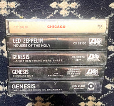 Vintage Classic Rock Cassette Tape Bundle - Genesis, Led Zeppelin, Chicago picture