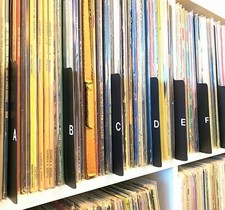 [Do-it-Yourself Kit] A-Z Black Vinyl LP Record Dividers Alphabetical DIY picture