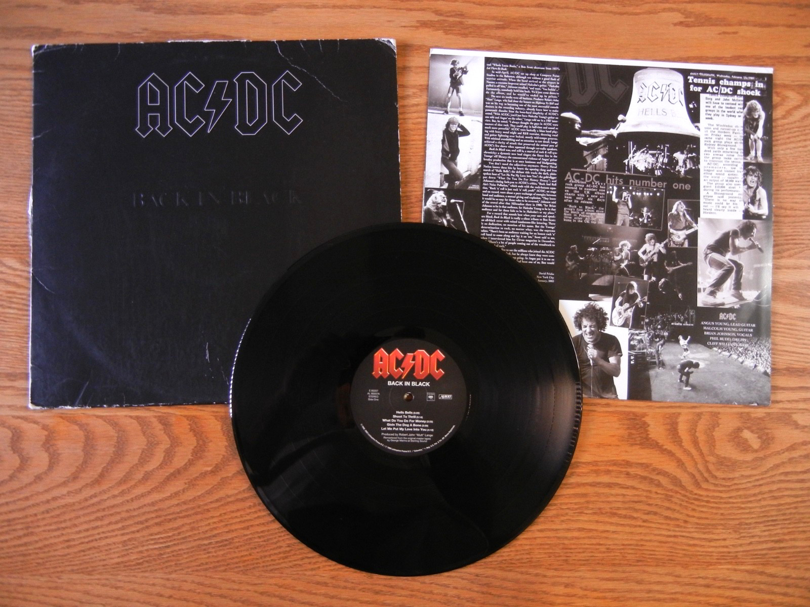 AC/DC Back In Black LP 2003 Columbia E 80207 Embossed 180g Play Tested Vinyl VG+
