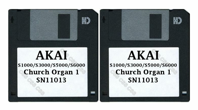 Akai S1000 / S5000 Set of Two Floppy Disks Church Organ 1 SN11013