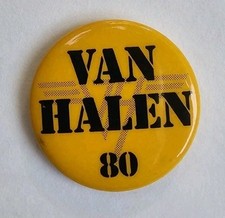 Van Halen 1980 Concert Tour Pin-Back Button Vintage Music Collectible Used picture