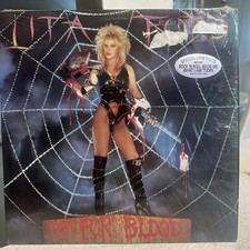 Lita Ford Out For Blood 1983 LP W/Original Banned Cover Vinyl With Hype Sticker picture
