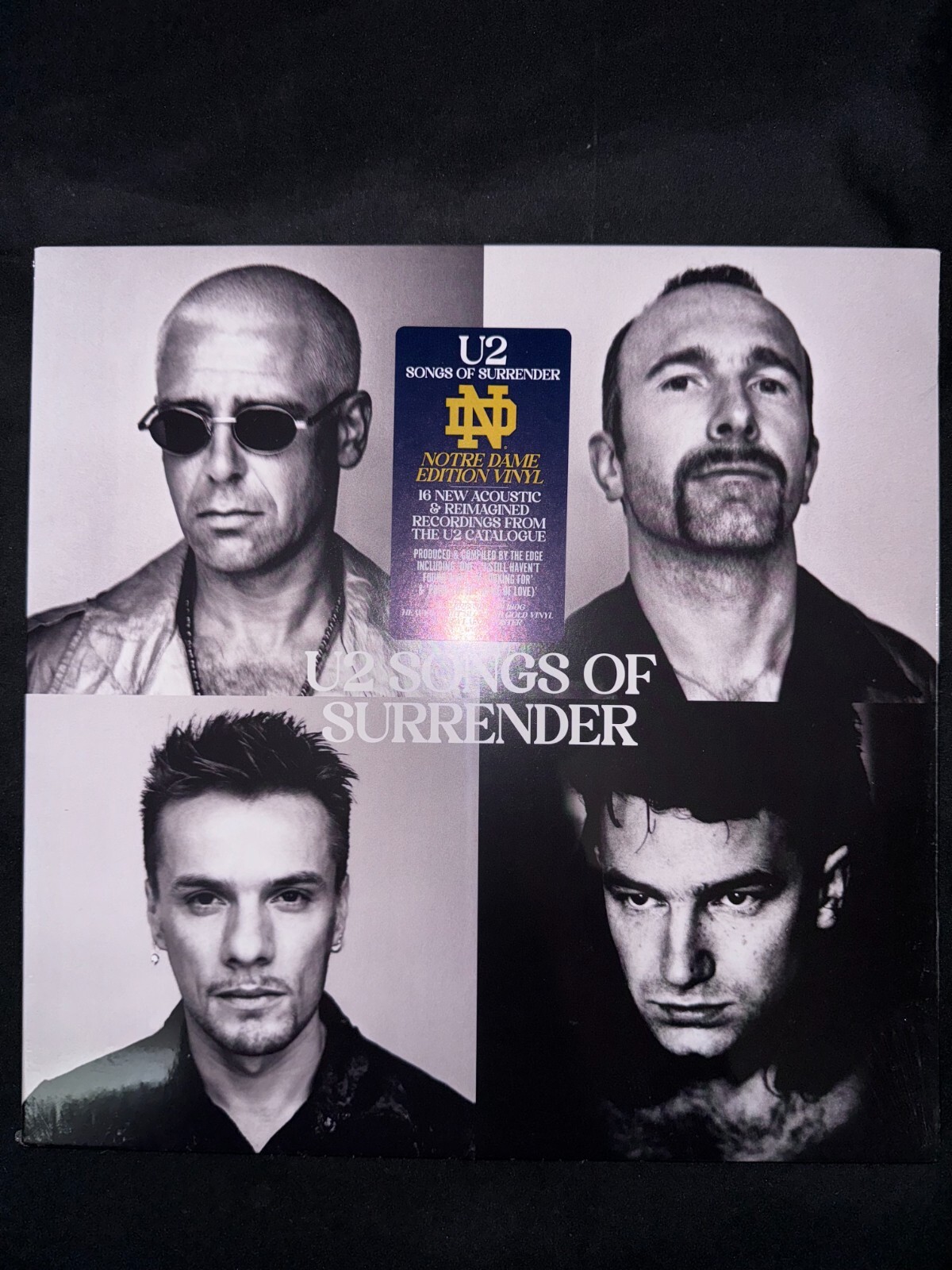 U2 SONGS OF SURRENDER LTD ED NOTRE DAME BLUE GOLD VINYL LP 2500 ONLY SEALED RARE