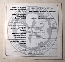 NYSSMA SPAC Concert Vinyl 2x LP Private Press Saratoga NY State School of Arts picture
