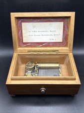 Vintage Cuendet Swiss Cylinder 2 Song Music Box - Mozart - Working picture