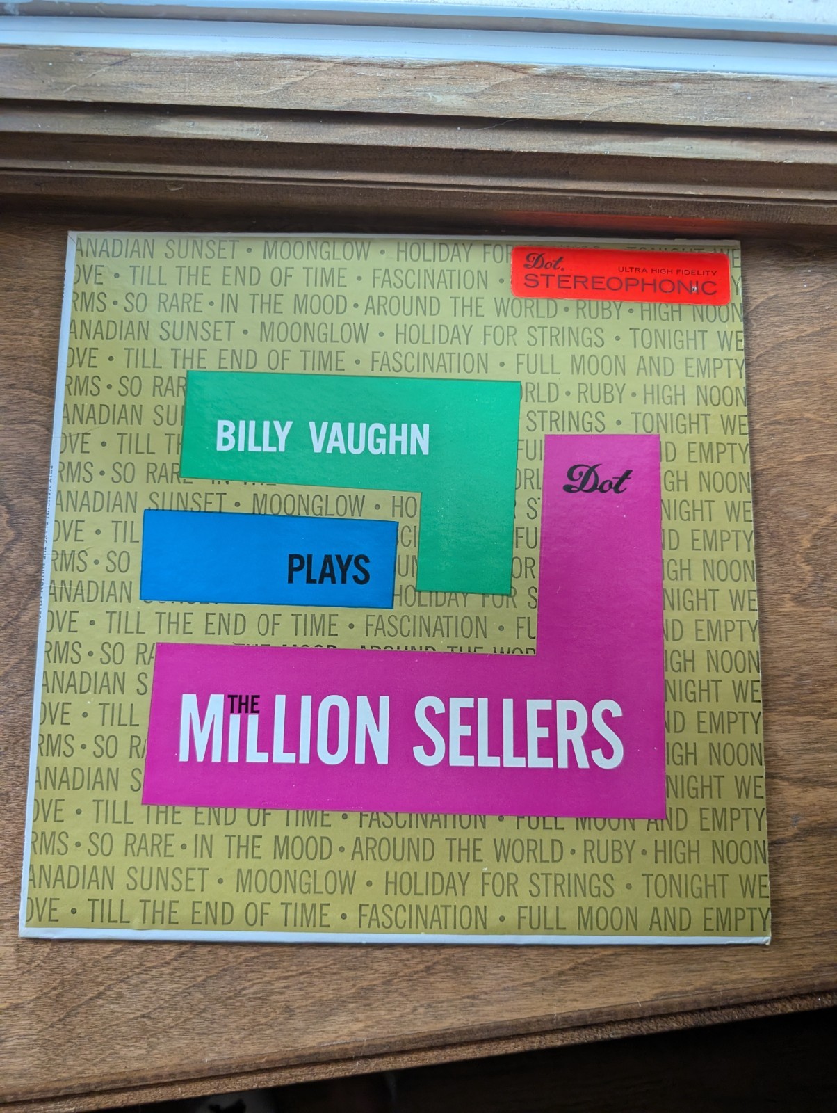 Billy Vaughn Plays Million Sellers by DOT Records 33rpm VINYL LP Record