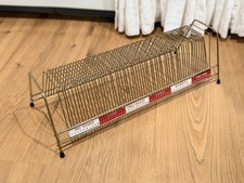 Vintage MCM Gold Wire LP Record Rack 38 Slot Vocalists Popular Classical picture