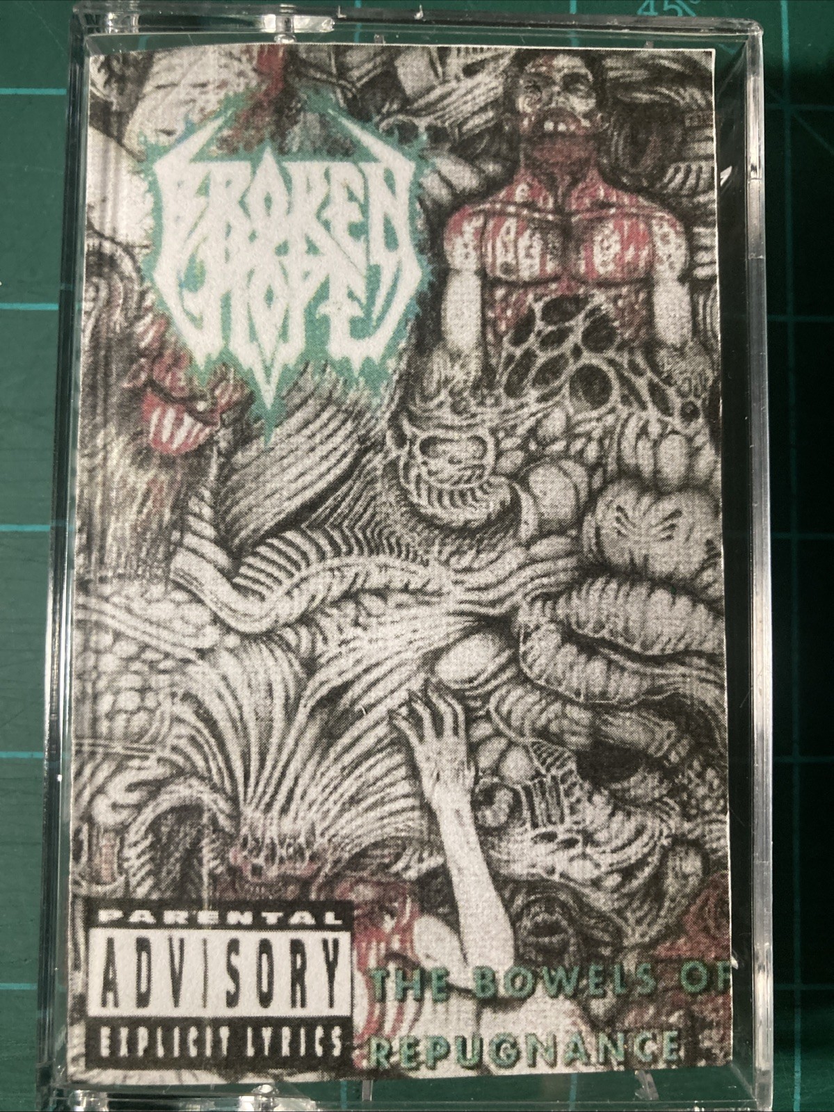 CUSTOM J CARD broken Hope The Bowels Of Repugnance Cassette Tape