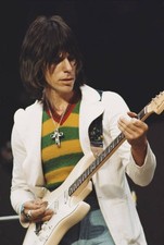 Guitarist Jeff Beck Plays A Fender Stratocaster Guitar As He Perfo- Old Photo picture
