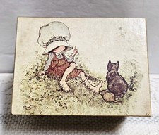 Vintage Holly Hobbie Wooden Music Box 1970s Works  picture