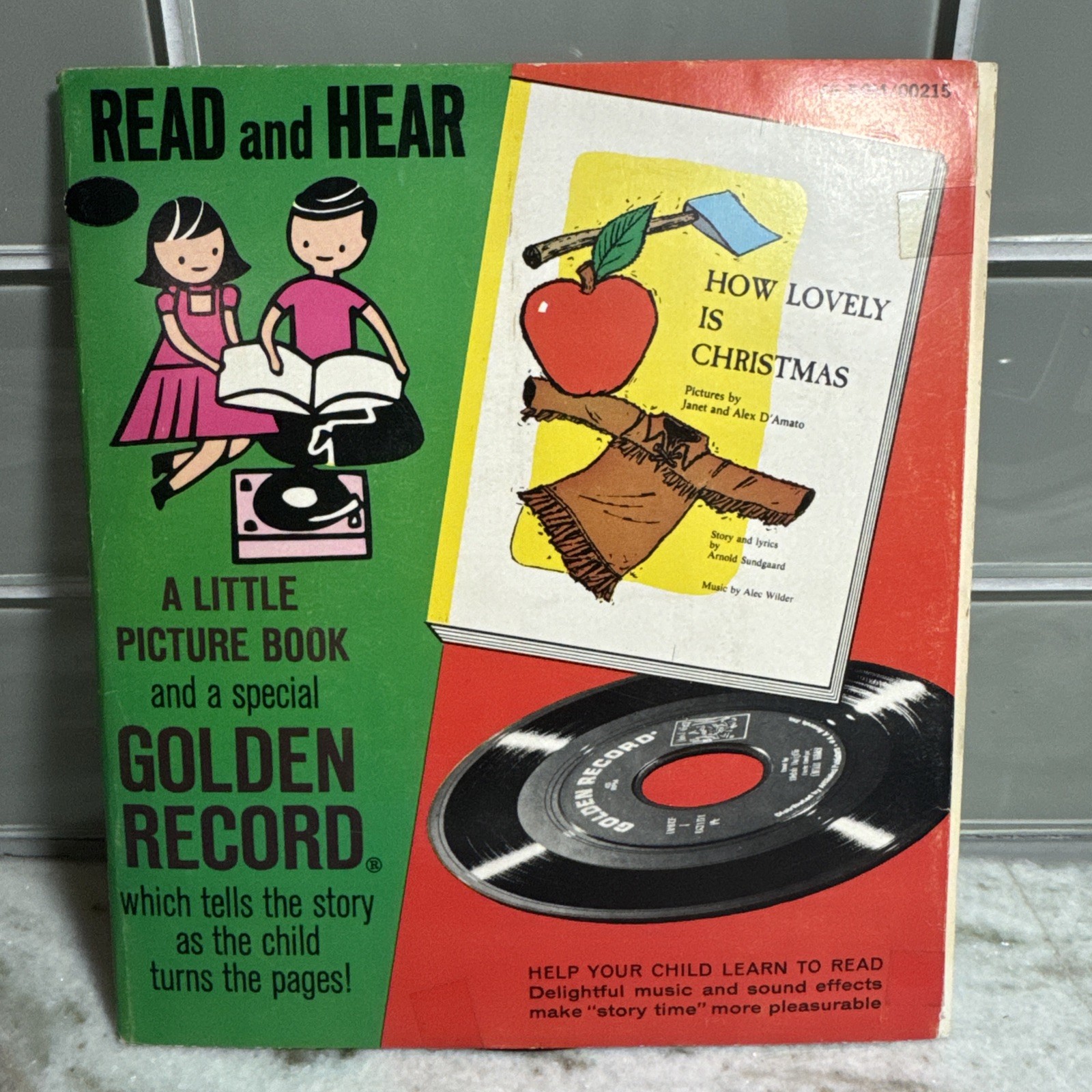 Vintage Golden Book & Record 1953  How Lovely Is Christmas Read And Hear