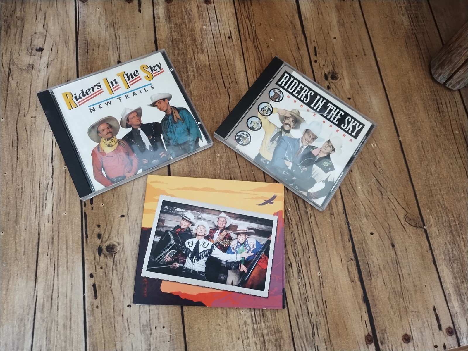 3 autographed Riders In The Sky CD\'s  Horse Opera New Trails 40 years Cowboy Way