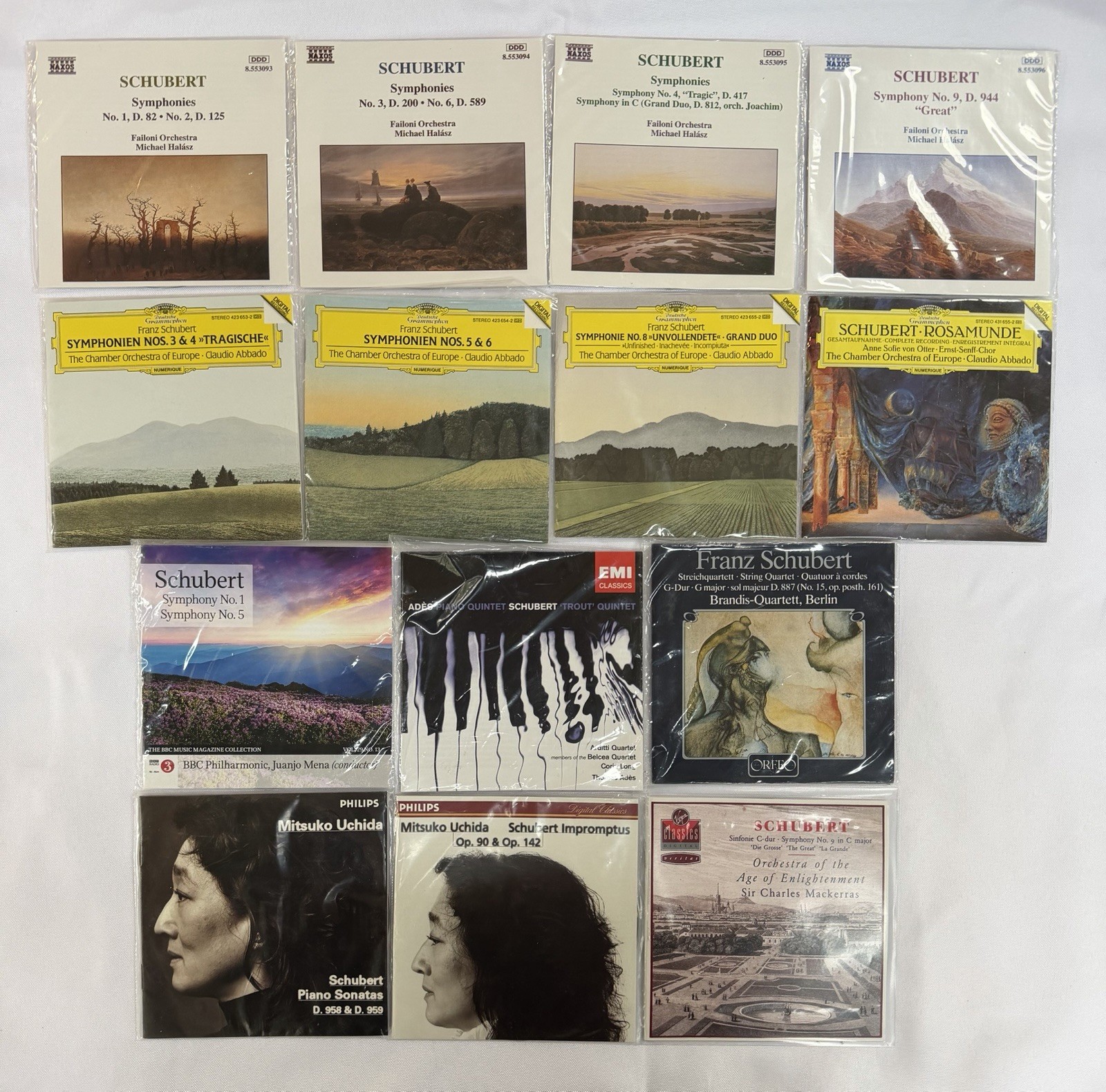 Lot 14 FRANZ SCHUBERT Symphonies Sonatas Classical Music CDs MINT DISCS No Cases