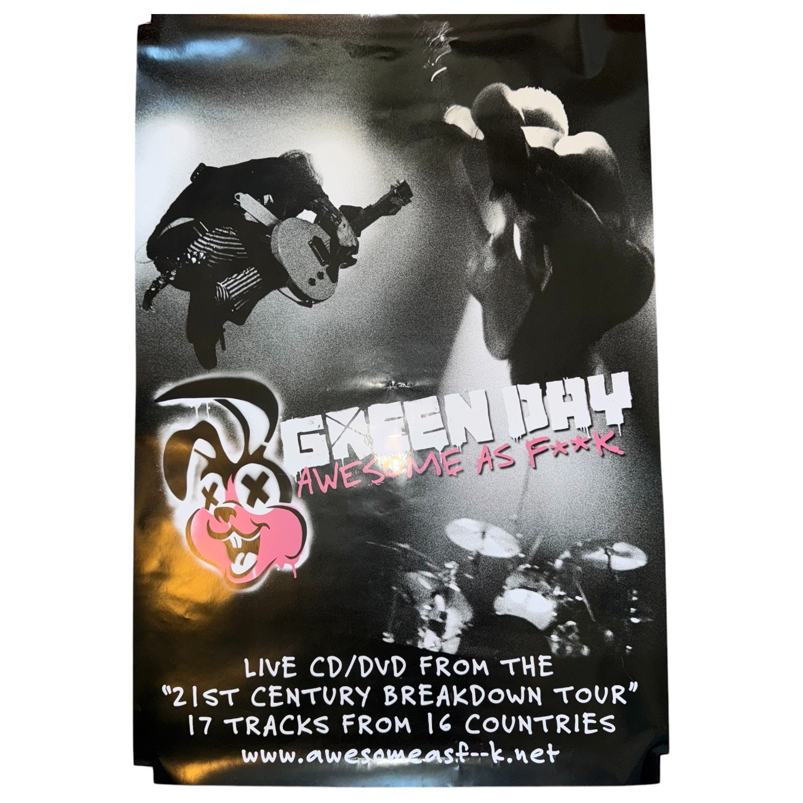2011 Green Day ‘Awesome As F**k’ Live Album Promo Poster, Large (30”x 20”)