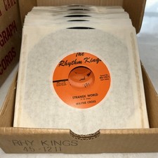 Wayne Cross Rhythm Kings 1211 Strange World, Anything But My Baby. 45 record picture