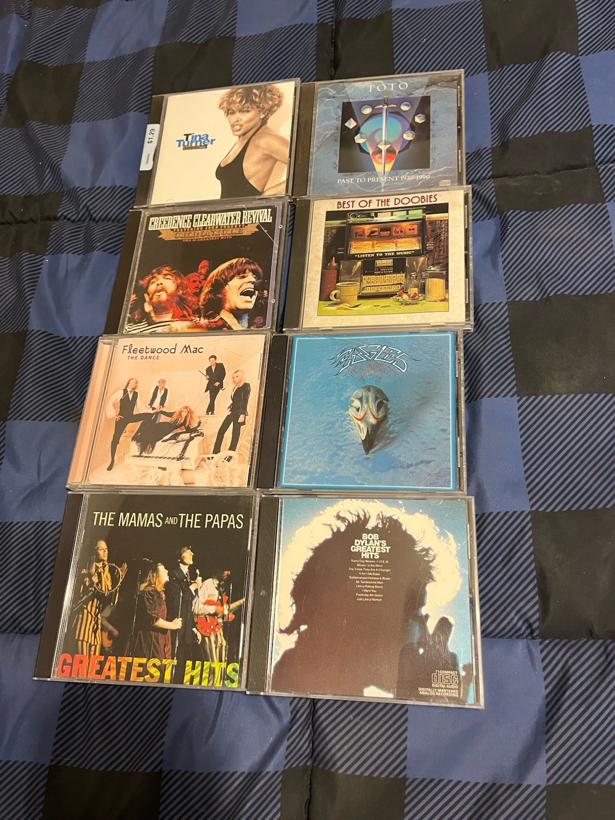 8 Classic Rock Greatest Hits CD Lot - Dylan, Eagles, Fleetwood Mac, Doobies, CCR