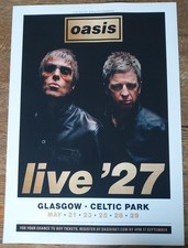 Oasis - live band music show 2027 promotional tour concert gig poster picture