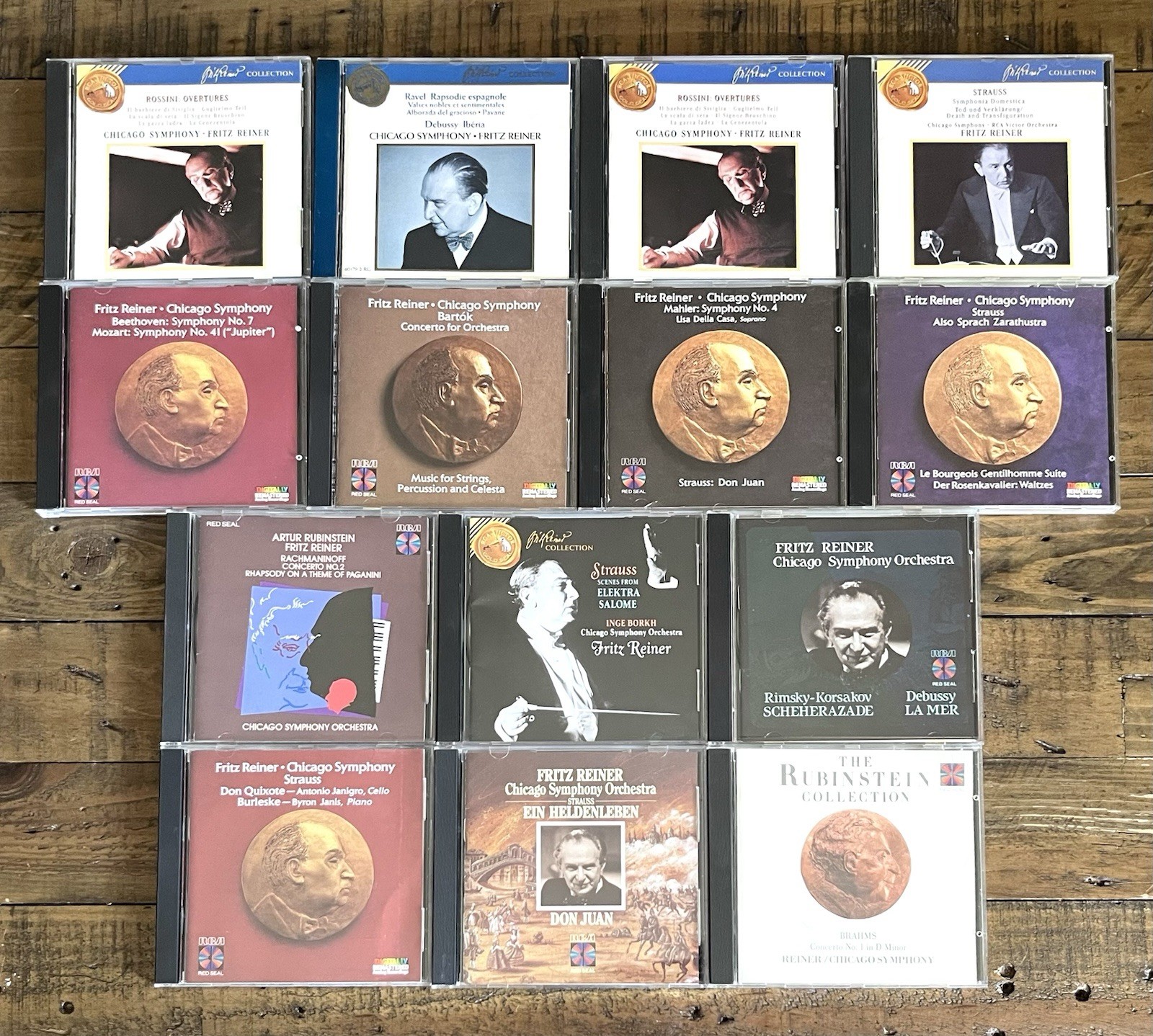 FRITZ REINER ~ CLASSICAL 14 CD LOT RCA RAVEL, STRAUSS, BARTOK, MAHLER, BRAHMS NM