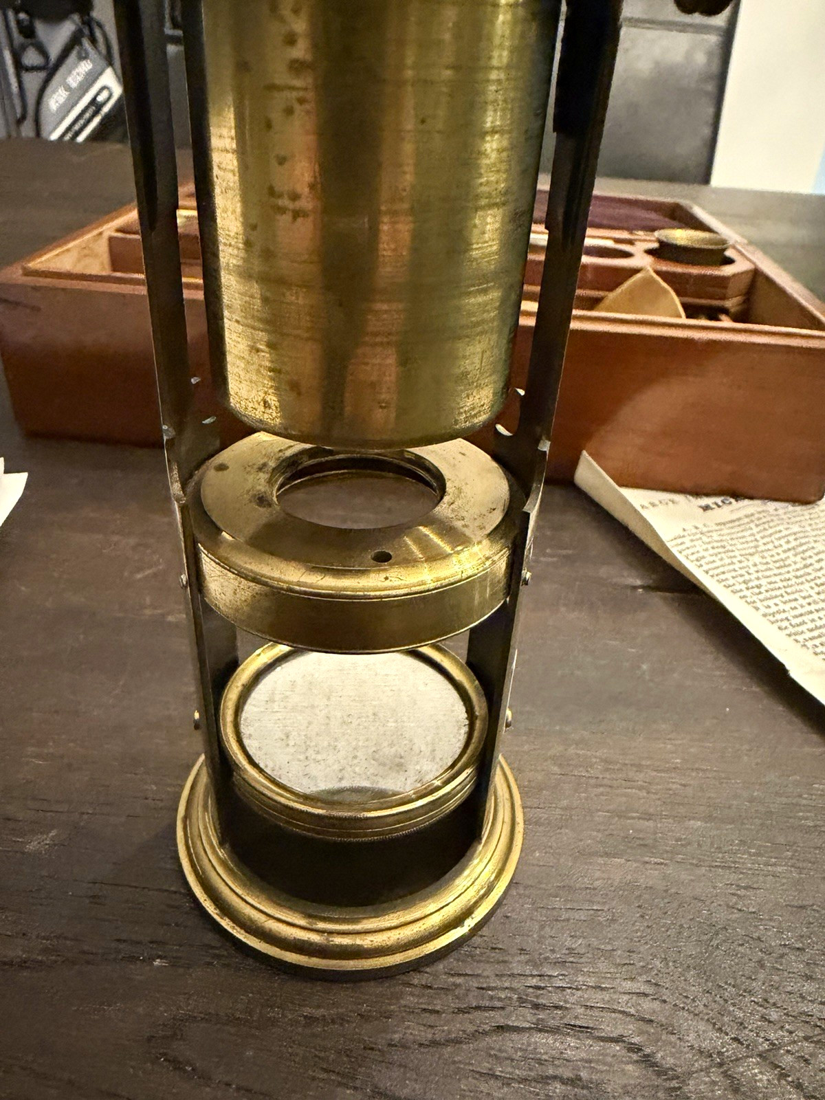Martin-type Large Improved Compound Drum Microscope 1880 accessories