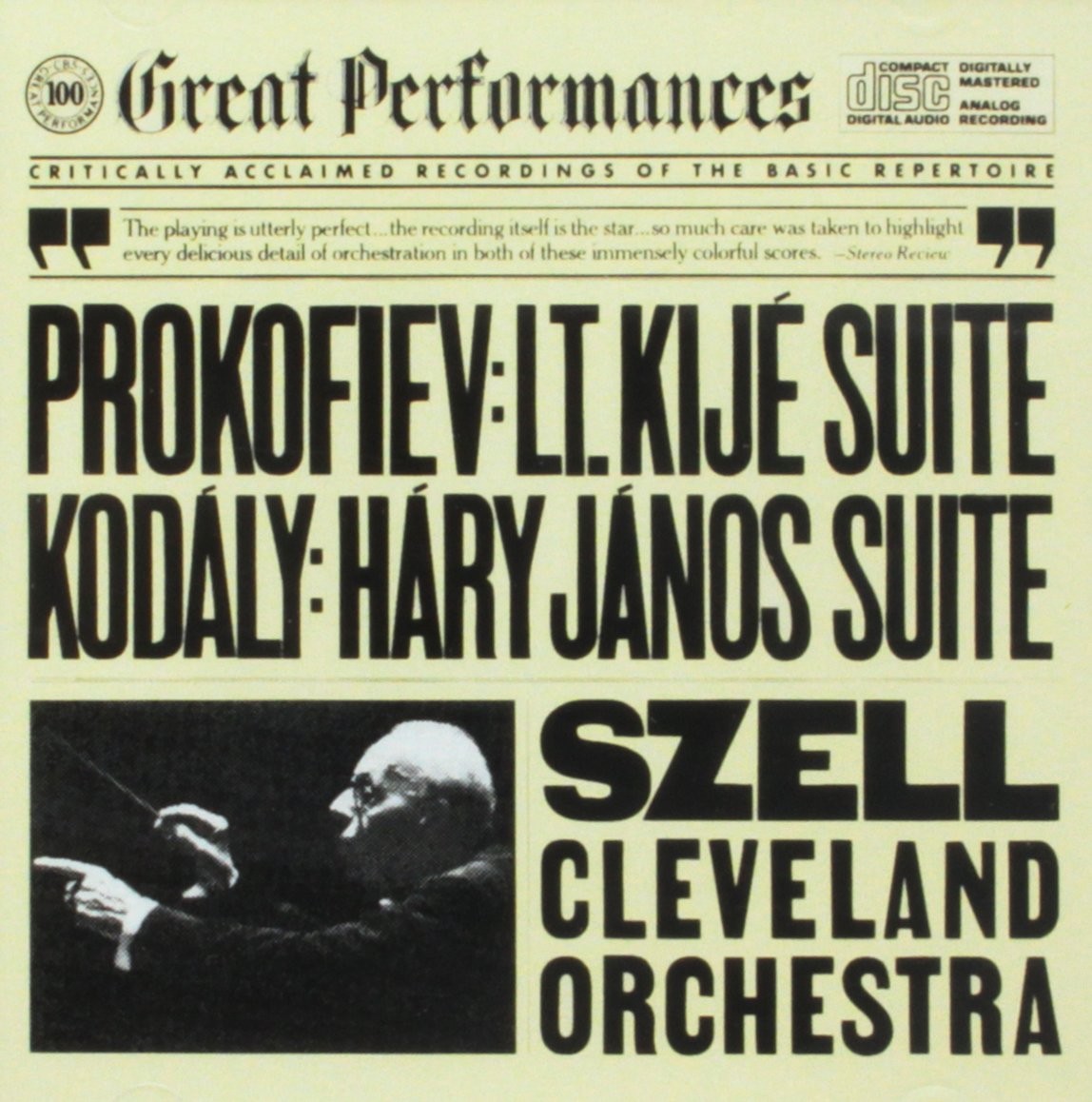 Prokofiev: Lieutenant Kije Suite; Kodaly: Hary Janos Suite (Great Perfomance...