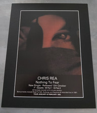 Chris Rea Nothing To Fear Promo Original Album Advert Mounted 14x11