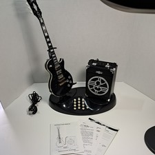 Telemania Black Gibson Les Paul Collectible Guitar & Amp Telephone Untested picture