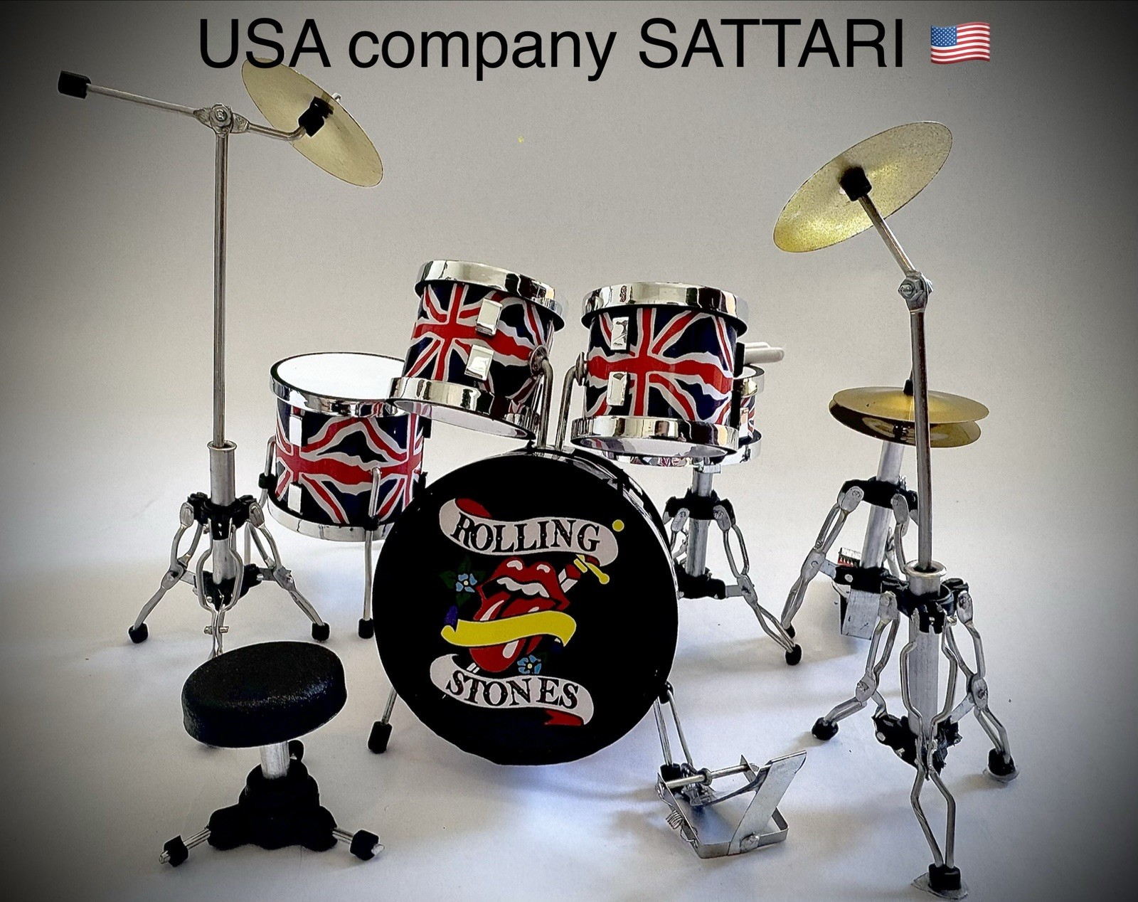 Miniature drum set Rolling Stone SATTARI Very Detailed