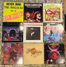 Used 9 Vinyl Record Lot Classic Rock Various Artists 12