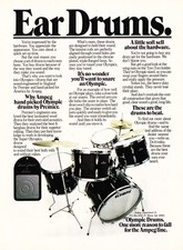 OLYMPIC DRUMS DRUM KIT BY PREMIER~ORIG 1978 PROMO PRINT MAGAZINE AD POSTER PINUP picture
