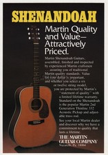 1987 Martin Guitar Company Nazareth Pennsylvania Shenandoah Photo Print Ad picture