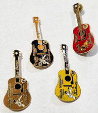 Lot of 4 Vintage Elvis Presley Guitar Pins Memphis Whitehaven Lions Club Enamel picture