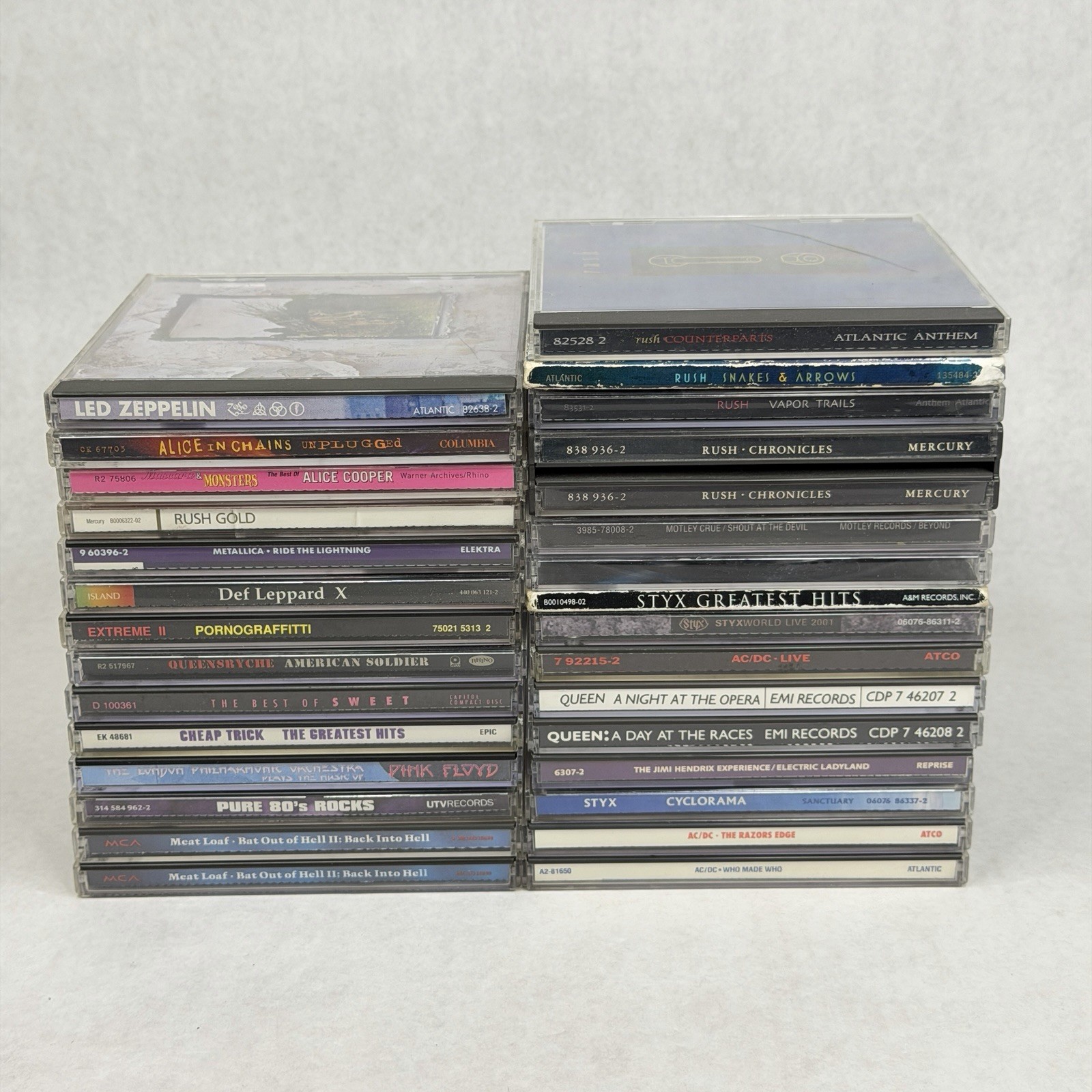 Lot of 30 Classic Rock CDs Greatest Hits AC/DC Zeppelin Pink Floyd Queen Rush+