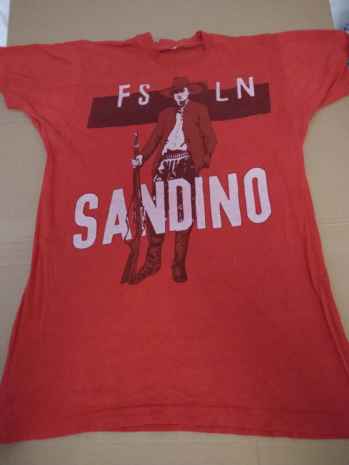 Nicaragua Solidarity Campaign Sandinista 1980s Vintage Large T-Shirt The Clash