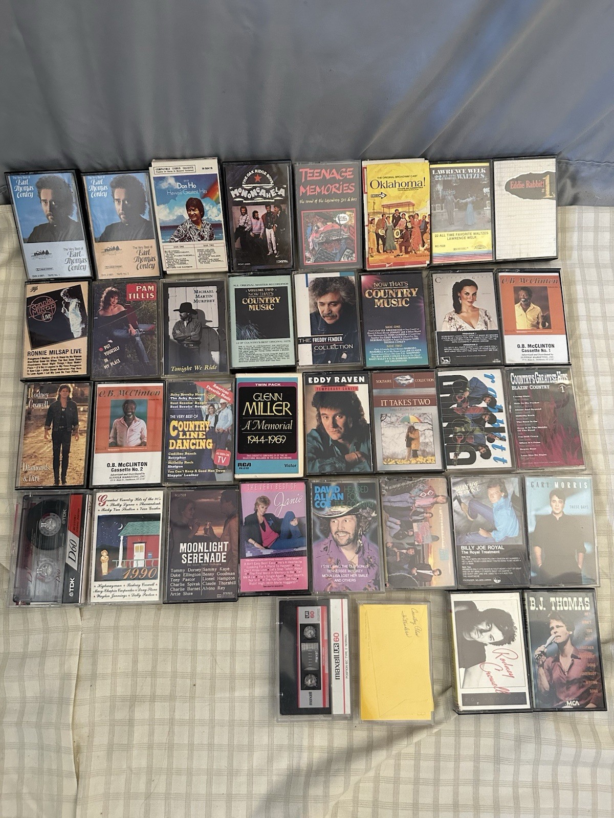 Country Music Cassette Tape Lot of 36 Various Artists Jewel Case Multicolor