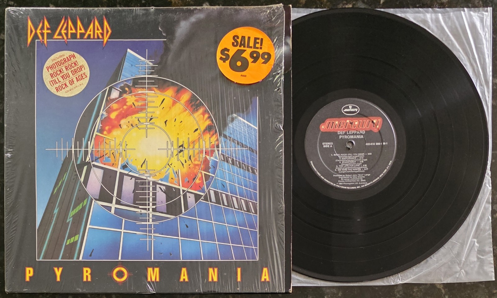 Def Leppard Pyromania 1983 Mercury 422-810 Hype Shrink Vinyl LP Vintage Record 