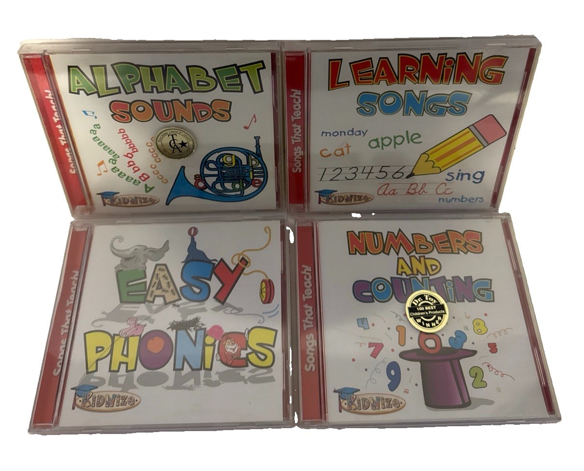 Kidwize Easy Phonics Learning Songs Numbers And Counting Alphabet Sounds CDs NOS