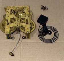 Antique New Haven 8-Day Banjo Clock Brass Movement Mechanism & Gong Coil Set picture