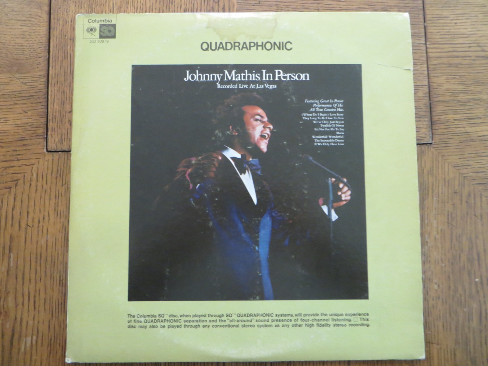 Johnny Mathis – In Person: Recorded Live At Las Vegas - 1972 Vinyl 2xLP VG+/VG+