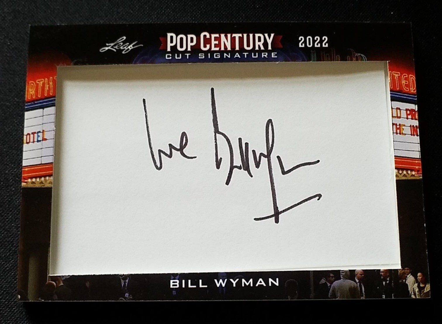 Bill Wyman 2022 Leaf Pop Century Auto Autograph Cut Signature The Rolling Stones