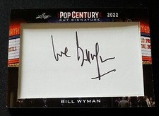 Bill Wyman 2022 Leaf Pop Century Auto Autograph Cut Signature The Rolling Stones picture