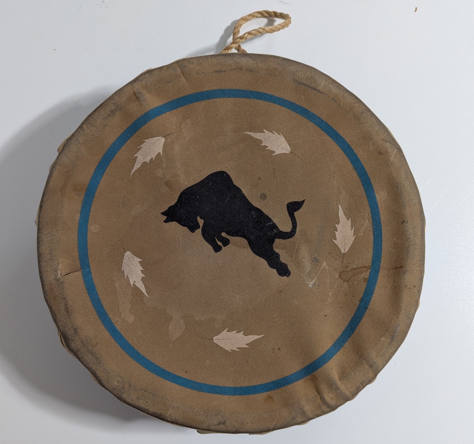 Vintage Native American Rawhide Drum 11.5\