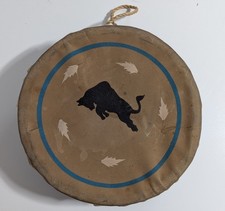 Vintage Native American Rawhide Drum 11.5