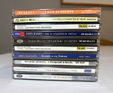 Film Score CD Lot (10) Telarc Round-Up Bullitt Lalo Schifrin John Barry Mancini picture