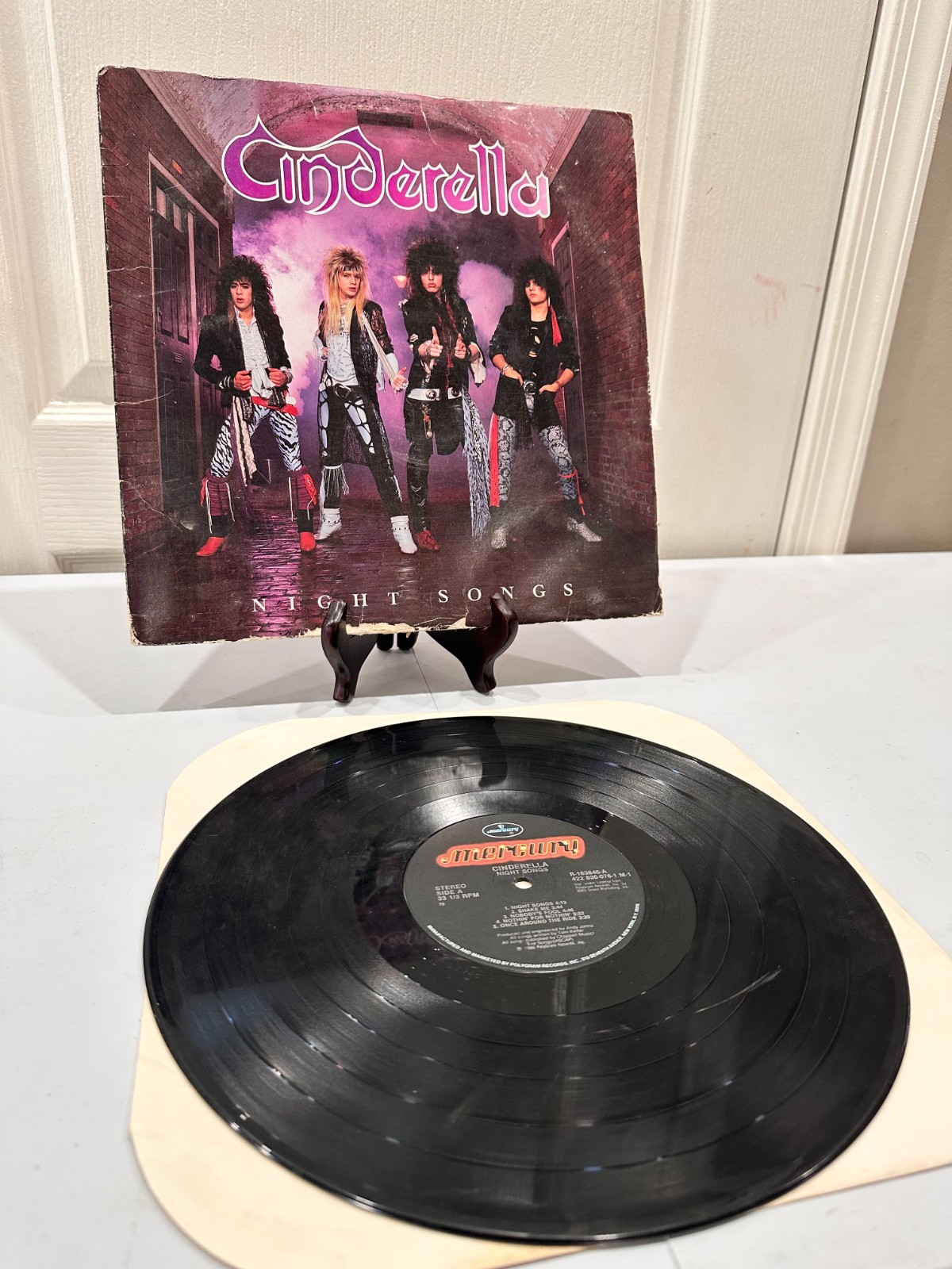 CINDERELLA NIGHT SONGS Vinyl Record LP 1ST PRESSING 1986 