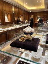 Antique Faberge Egg Music Box Real egg &Rose Handmade 18th Anniversary wife gift picture