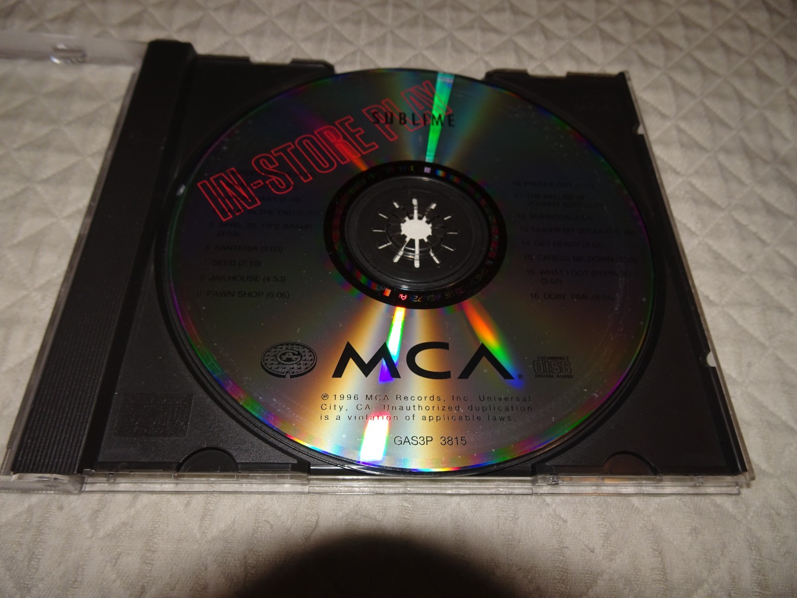 sublime in store play promo cd